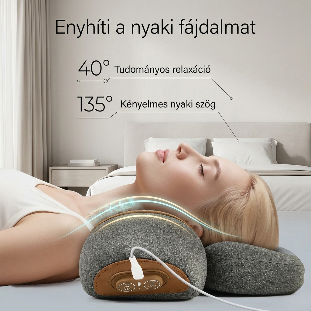 Luvilax Thera Pro™ – 3 az 1-ben Intelligens Nyakmasszírozó és Dekompressziós Párna