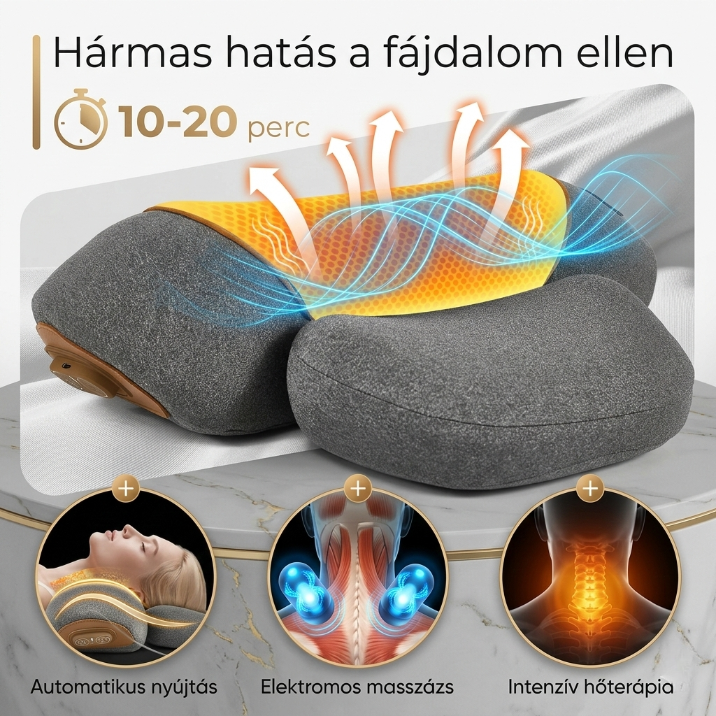 Luvilax Thera Pro™ – 3 az 1-ben Intelligens Nyakmasszírozó és Dekompressziós Párna