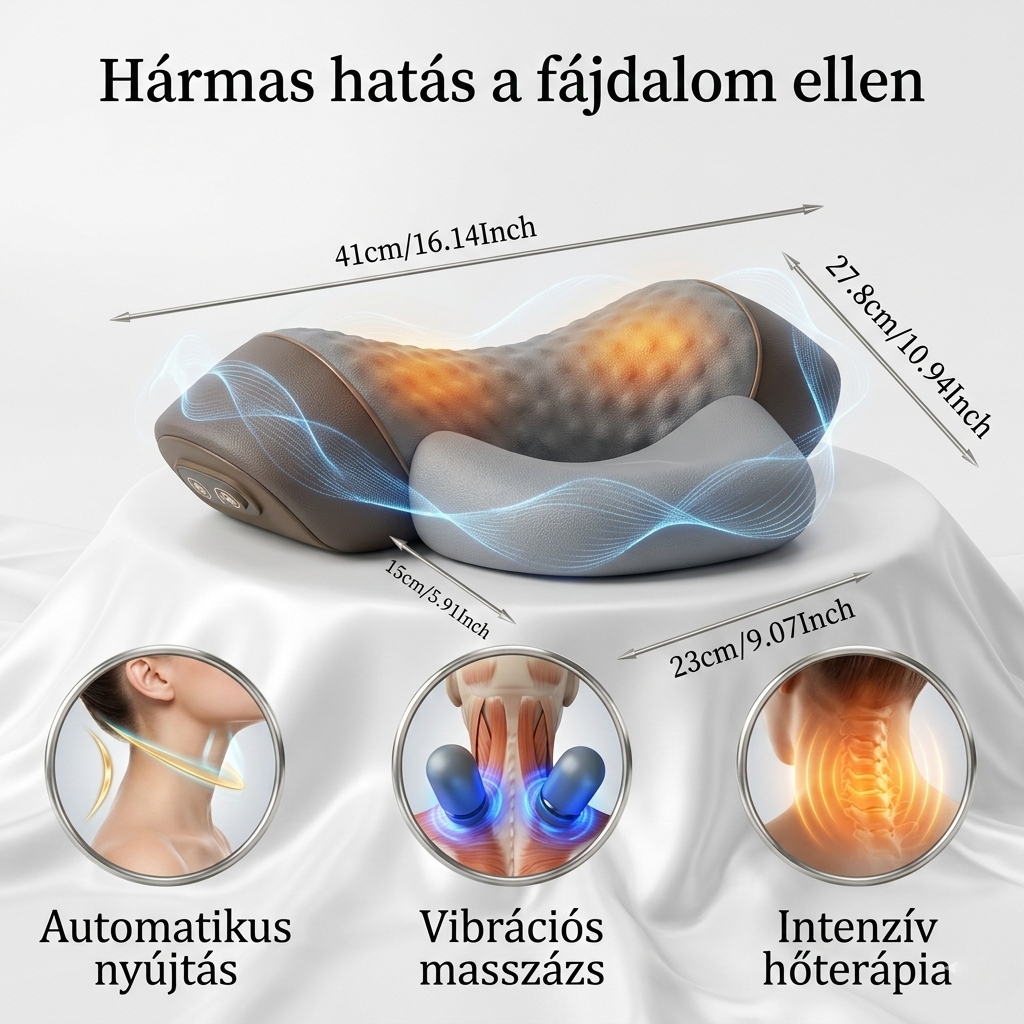 Luvilax Thera Pro™ – 3 az 1-ben Intelligens Nyakmasszírozó és Dekompressziós Párna